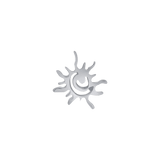 Crazy Sun – 14K Gold Threadless & Threaded End - piercing - zone.com