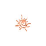 Crazy Sun – 14K Gold Threadless & Threaded End - piercing - zone.com