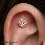 Crop Circle – 14K Gold Threadless/Threaded End - piercing - zone.com