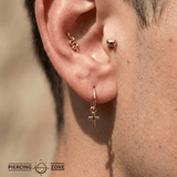 Cross – 14K & 18K Gold Charm - piercing - zone.com
