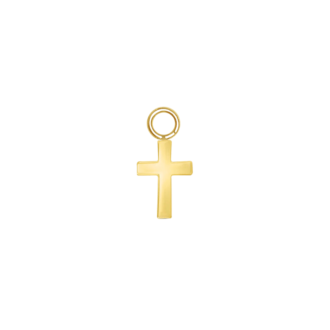 Cross – 14K & 18K Gold Charm - piercing - zone.com