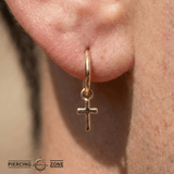 Cross – 14K & 18K Gold Charm - piercing - zone.com
