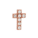 Cross - 14K Gold 7 Stone Threadless/Threaded End