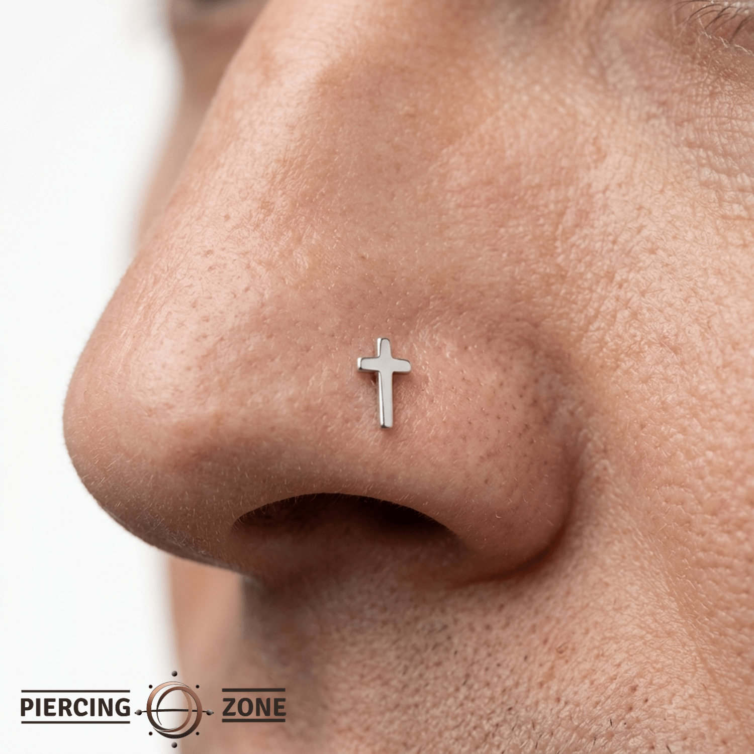 Cross Pin - 14K Gold Cross Threadless End - piercing - zone.com