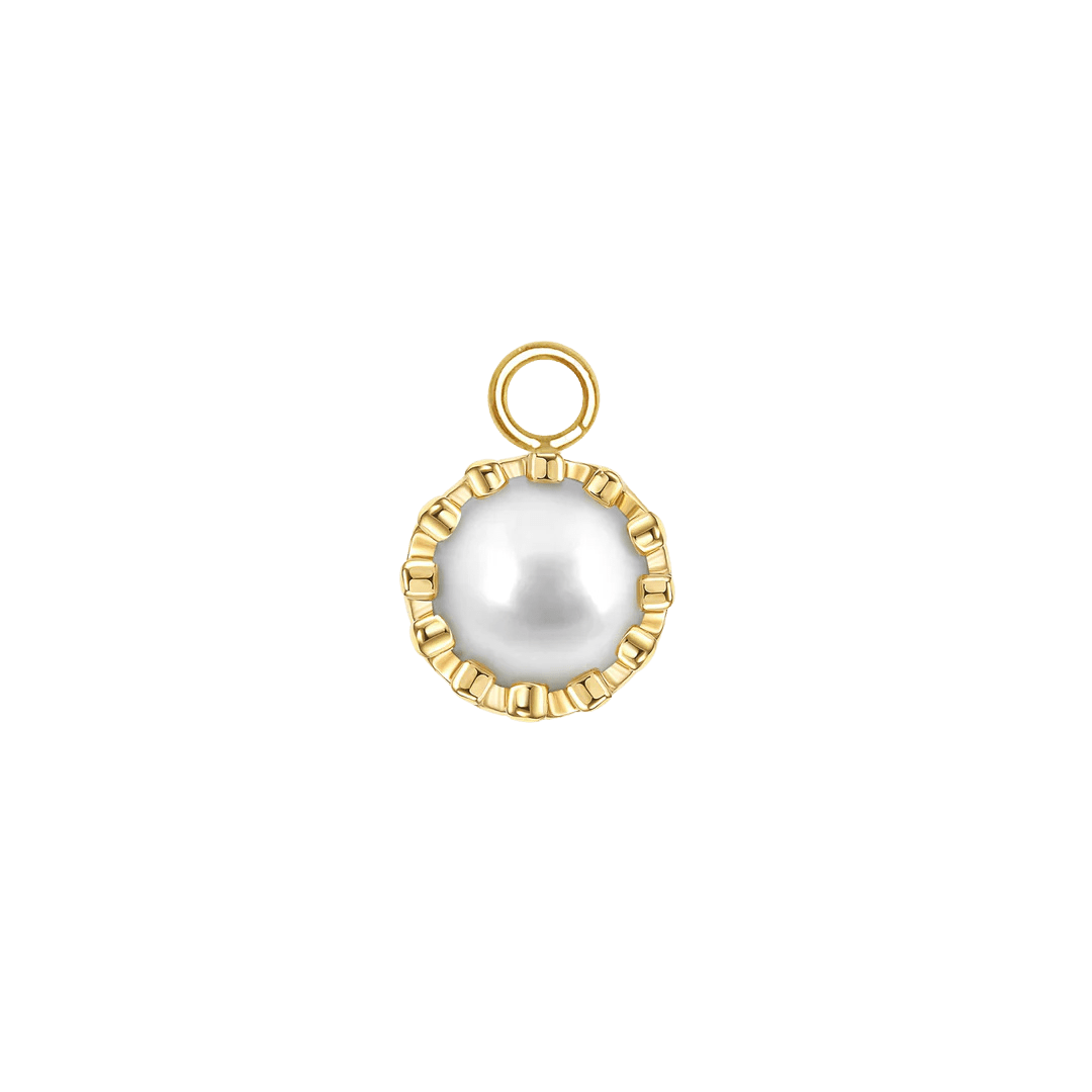 Crown – 14K & 18K Gold Gemstone Charm - piercing - zone.com