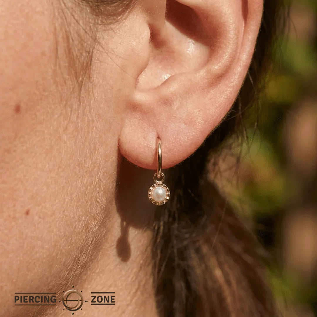 Crown – 14K & 18K Gold Gemstone Charm - piercing - zone.com