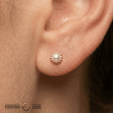 Crown – 14K Gold Threadless/Threaded End - piercing - zone.com