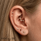 Crown - 18K Gold Threadless End - piercing-zone.com