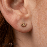 Crown Trim – 14K Gold Threadless/Threaded End - piercing - zone.com