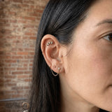 Crystal Beauty – 14K/18K Gold Marquise Cluster Threadless End - piercing - zone.com