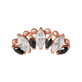 Crystal Beauty – 14K Gold Threadless/Threaded End - piercing-zone.com