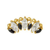 Crystal Beauty – 14K Gold Threadless/Threaded End - piercing-zone.com