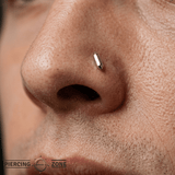 Crystal Point – Double - Terminated Design – 14K Gold Threadless End - piercing - zone.com