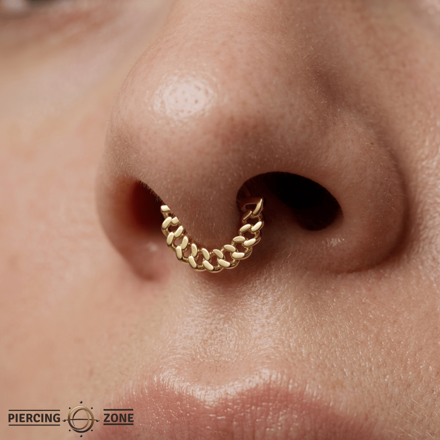 Cuban Forward Facing Seamless Ring - 14K/18K Gold Ring - piercing - zone.com