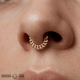 Cuban Forward Facing Seamless Ring - 14K/18K Gold Ring - piercing - zone.com
