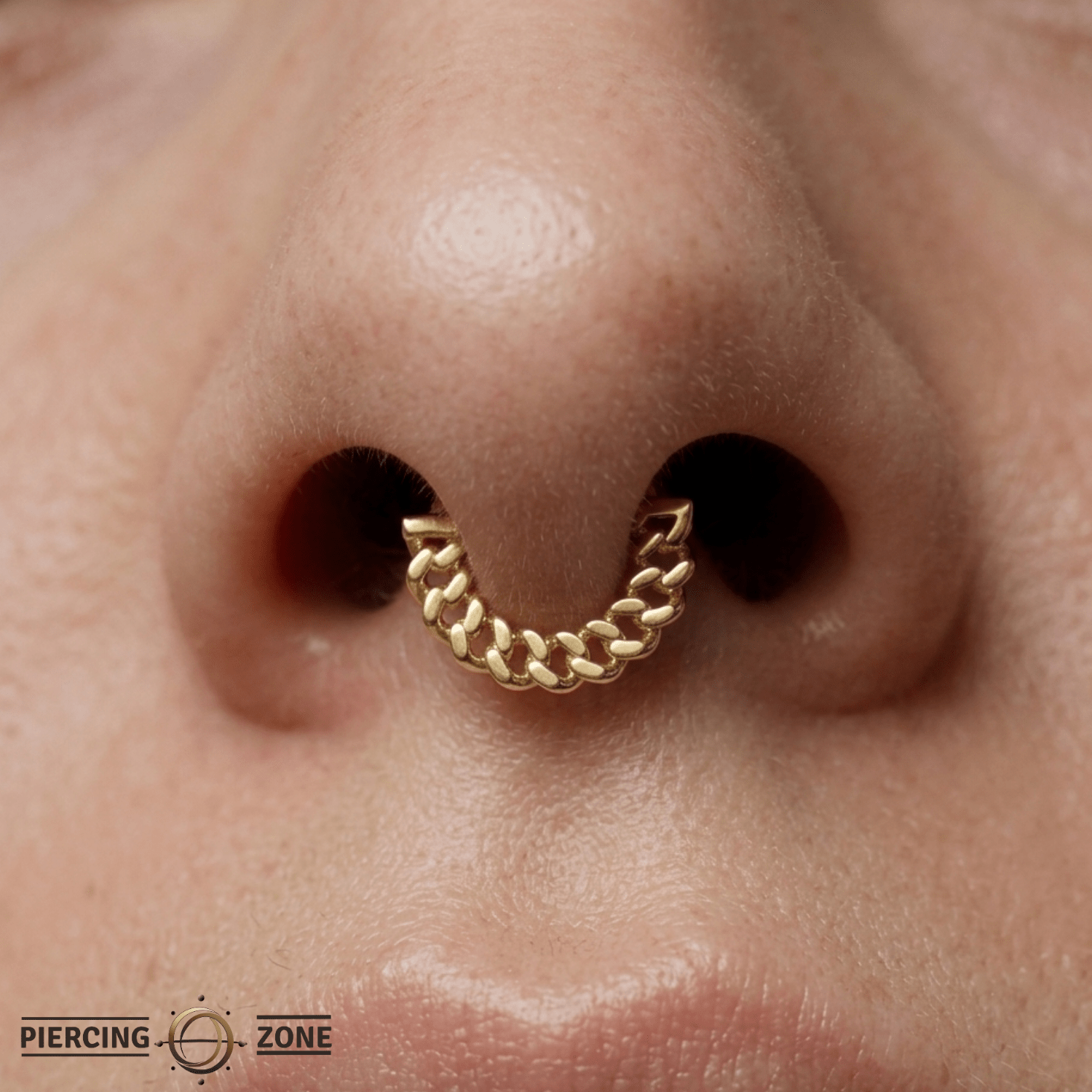 Cuban Forward Facing Seamless Ring - 14K/18K Gold Ring - piercing - zone.com
