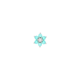 Cultivate – Turquoise Bloom – 14K Gold Threadless End - piercing - zone.com