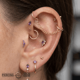 Curb Chain – 14K Gold Piercing Chain - piercing - zone.com