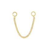 Curb Chain – 14K Gold Piercing Chain - piercing - zone.com