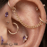 Curb Chain – 14K Gold Piercing Chain - piercing - zone.com
