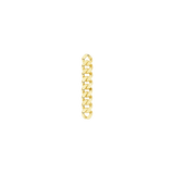 Curb Straight Chain Stud – 14K/18K Gold Threadless End - piercing - zone.com