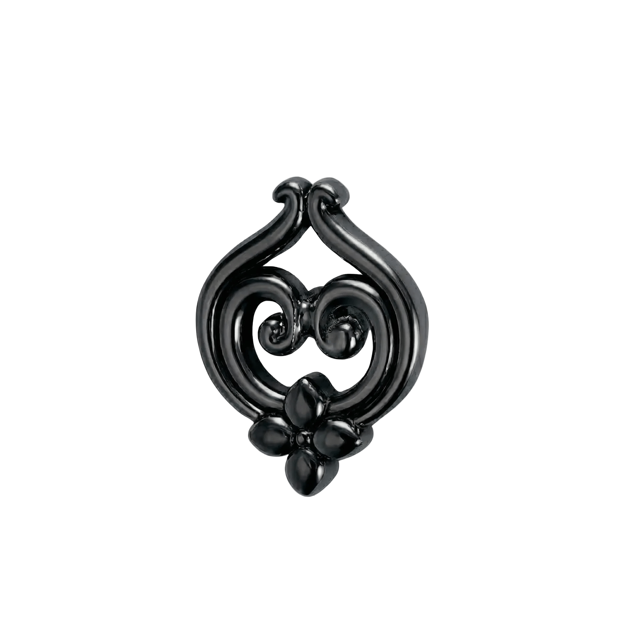 Curly Q – 14K Gold Threadless/Threaded End - piercing - zone.com