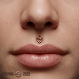 Curly Q – 14K Gold Threadless/Threaded End - piercing - zone.com