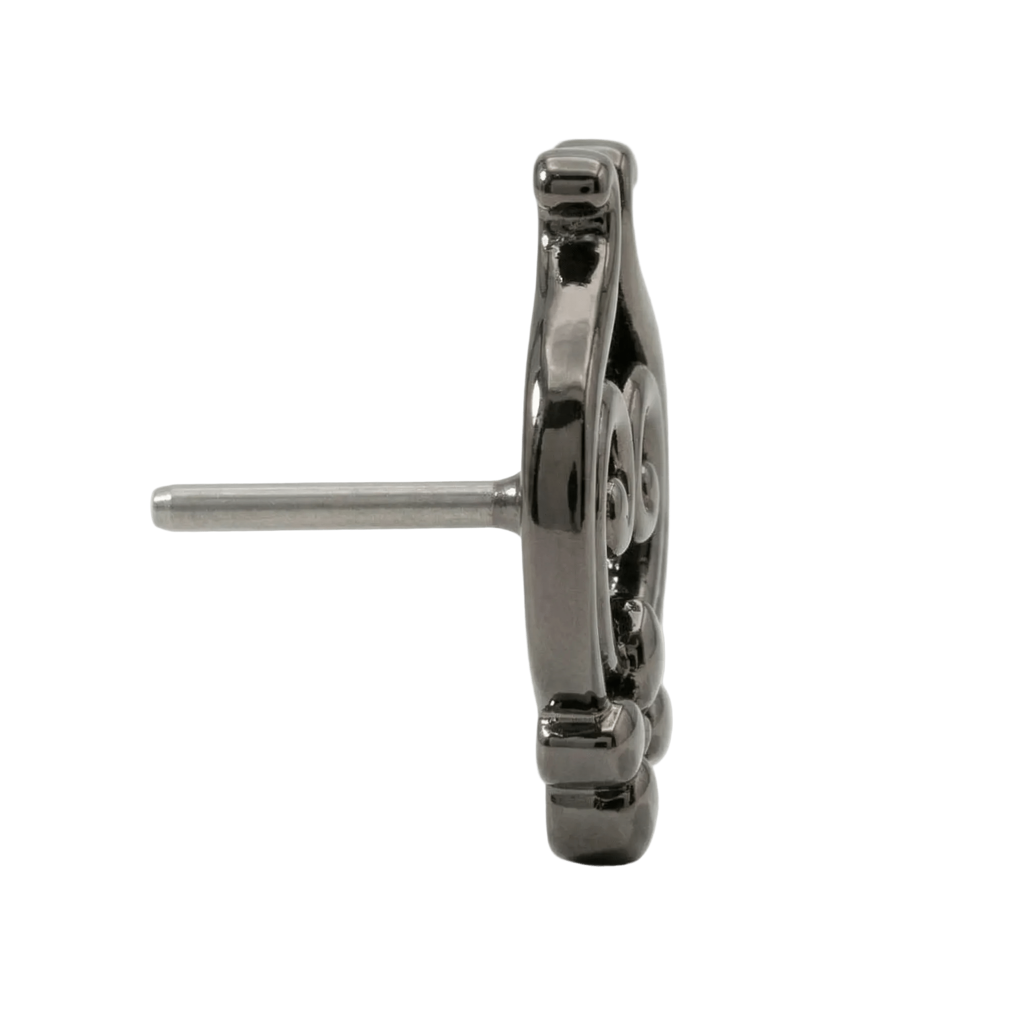 Curly Q – 14K Gold Threadless/Threaded End - piercing - zone.com