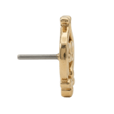 Curly Q – 14K Gold Threadless/Threaded End - piercing - zone.com