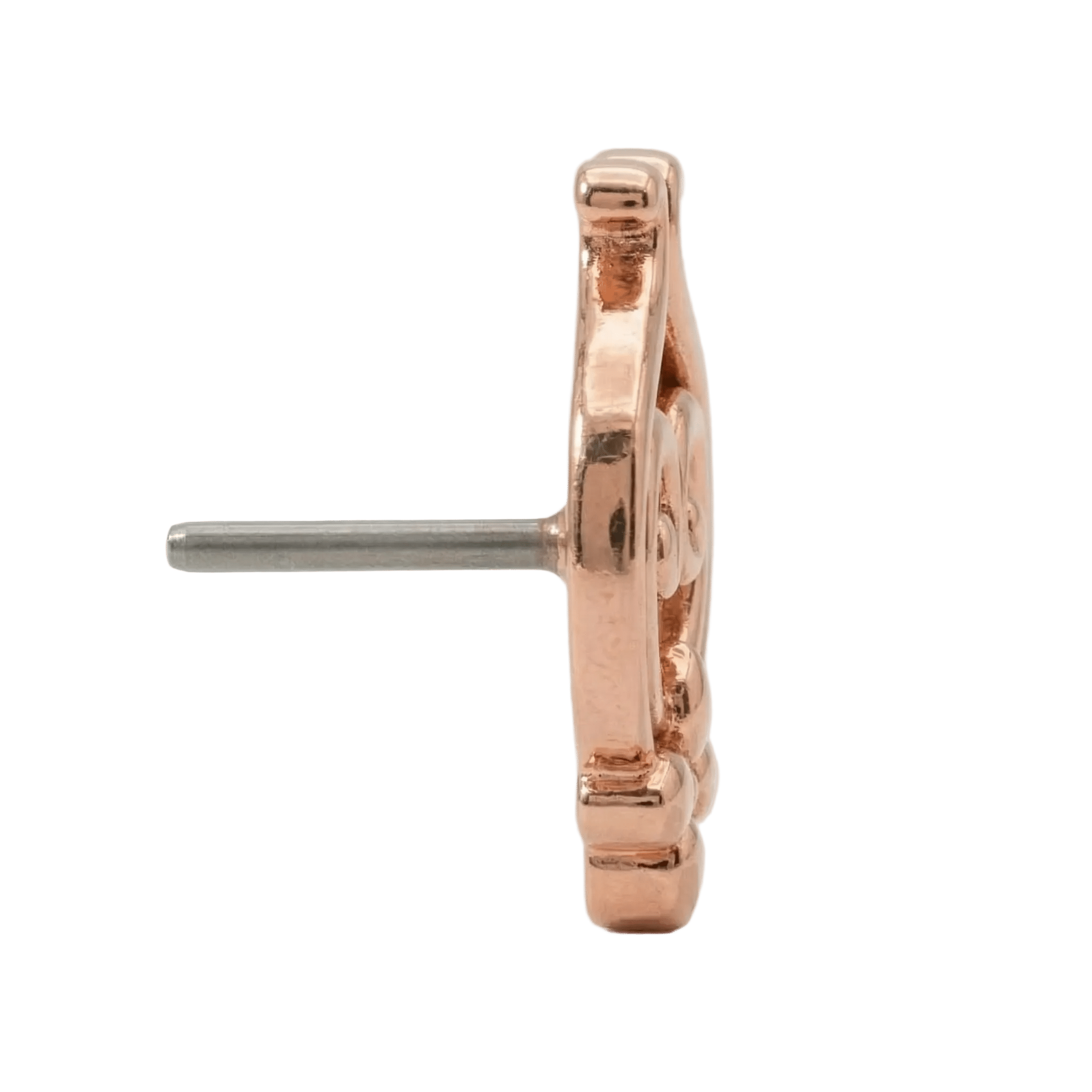 Curly Q – 14K Gold Threadless/Threaded End - piercing - zone.com
