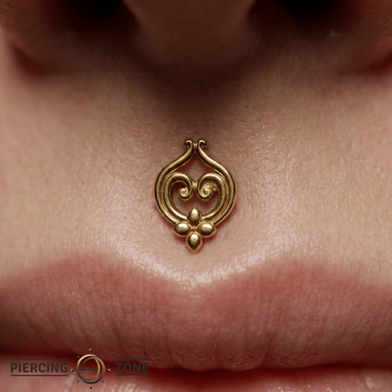 Curly Q – 14K Gold Threadless/Threaded End - piercing - zone.com