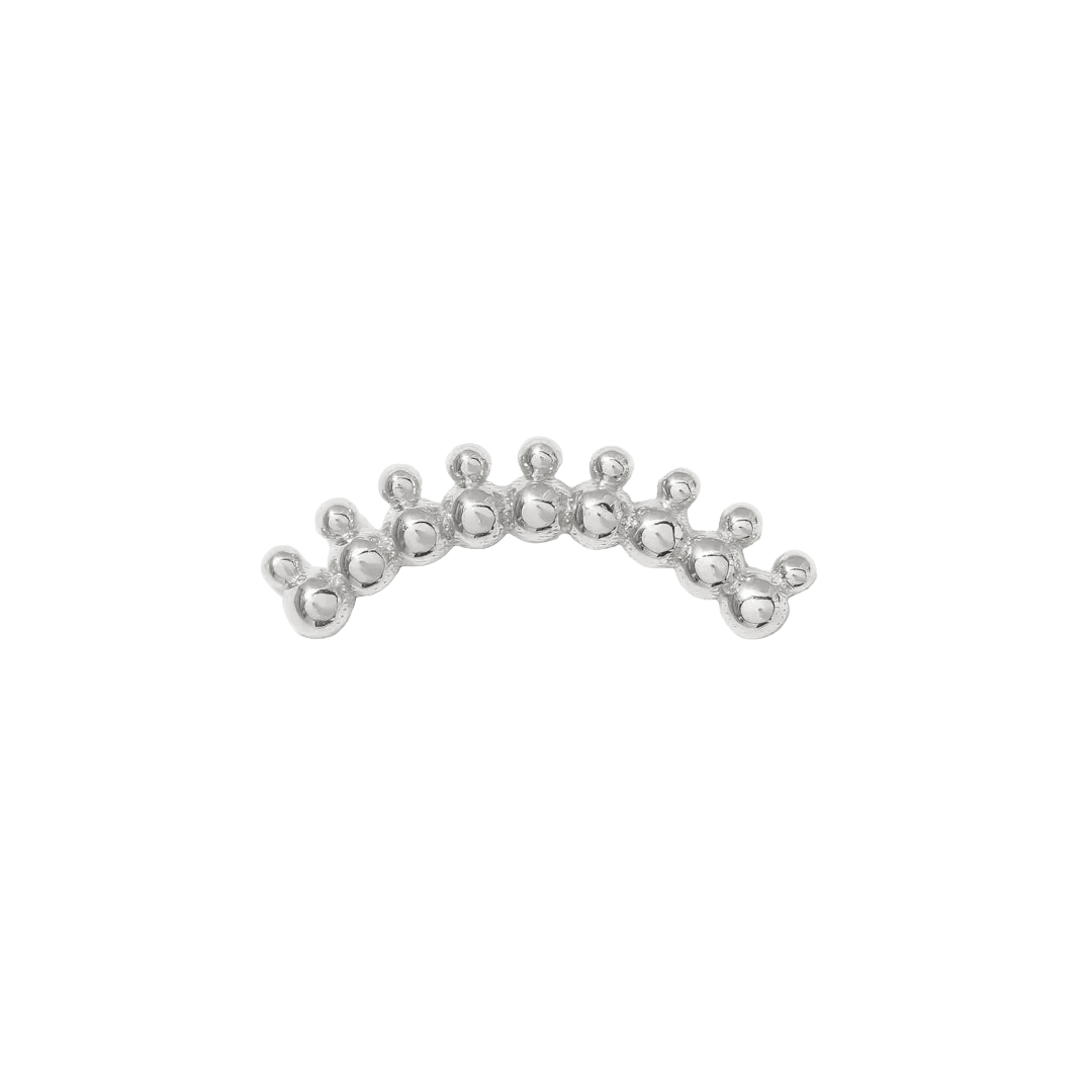 Curved Sol Pin - 14K Gold Curved Threadless End - piercing - zone.com
