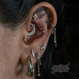 Cut Above – Knife - Inspired Minimalist – 14K Gold Threadless End - piercing - zone.com