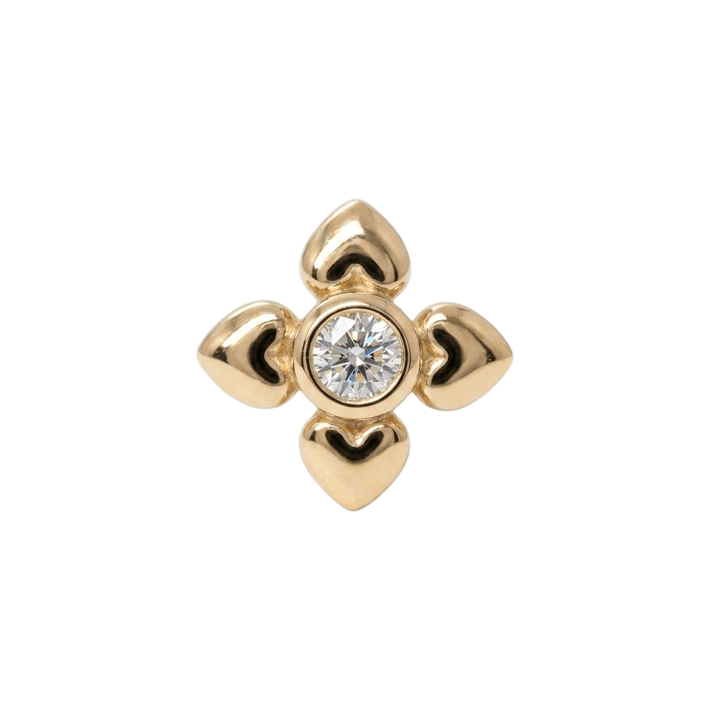 Cutesy - 14K Gold Stone Threadless/Threaded End - piercing - zone.com