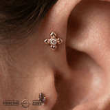 Cutesy - 14K Gold Stone Threadless/Threaded End - piercing - zone.com