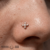 Cutesy - 14K Gold Stone Threadless/Threaded End - piercing - zone.com