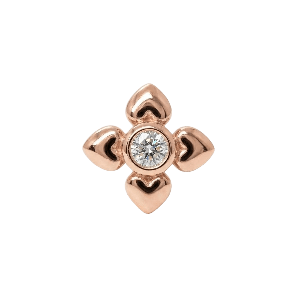 Cutesy - 14K Gold Stone Threadless/Threaded End - piercing - zone.com