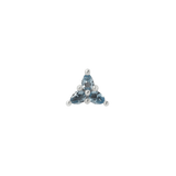 3 LITTLE PEARS - LONDON BLUE TOPAZ - THREADLESS END piercing-zone.com