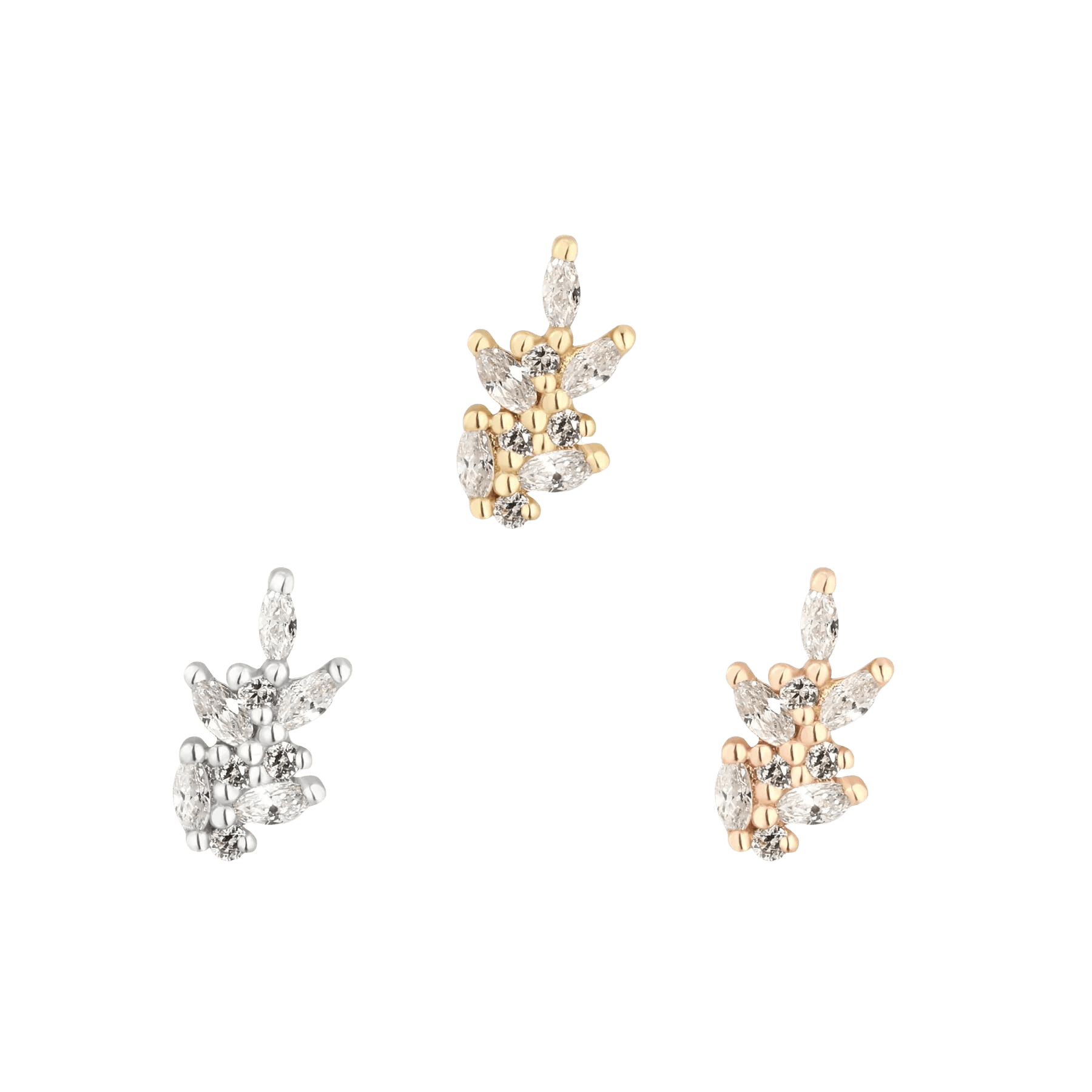 WILDFLOWER - CZ - THREADLESS END piercing-zone.com