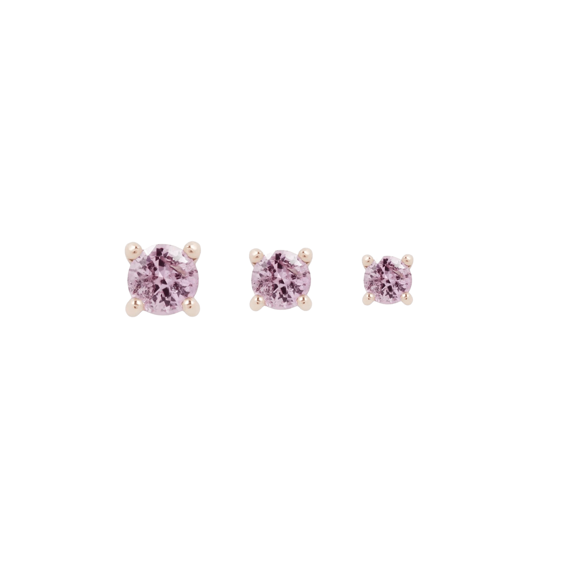 PINK SAPPHIRE PRONG - THREADLESS END piercing-zone.com