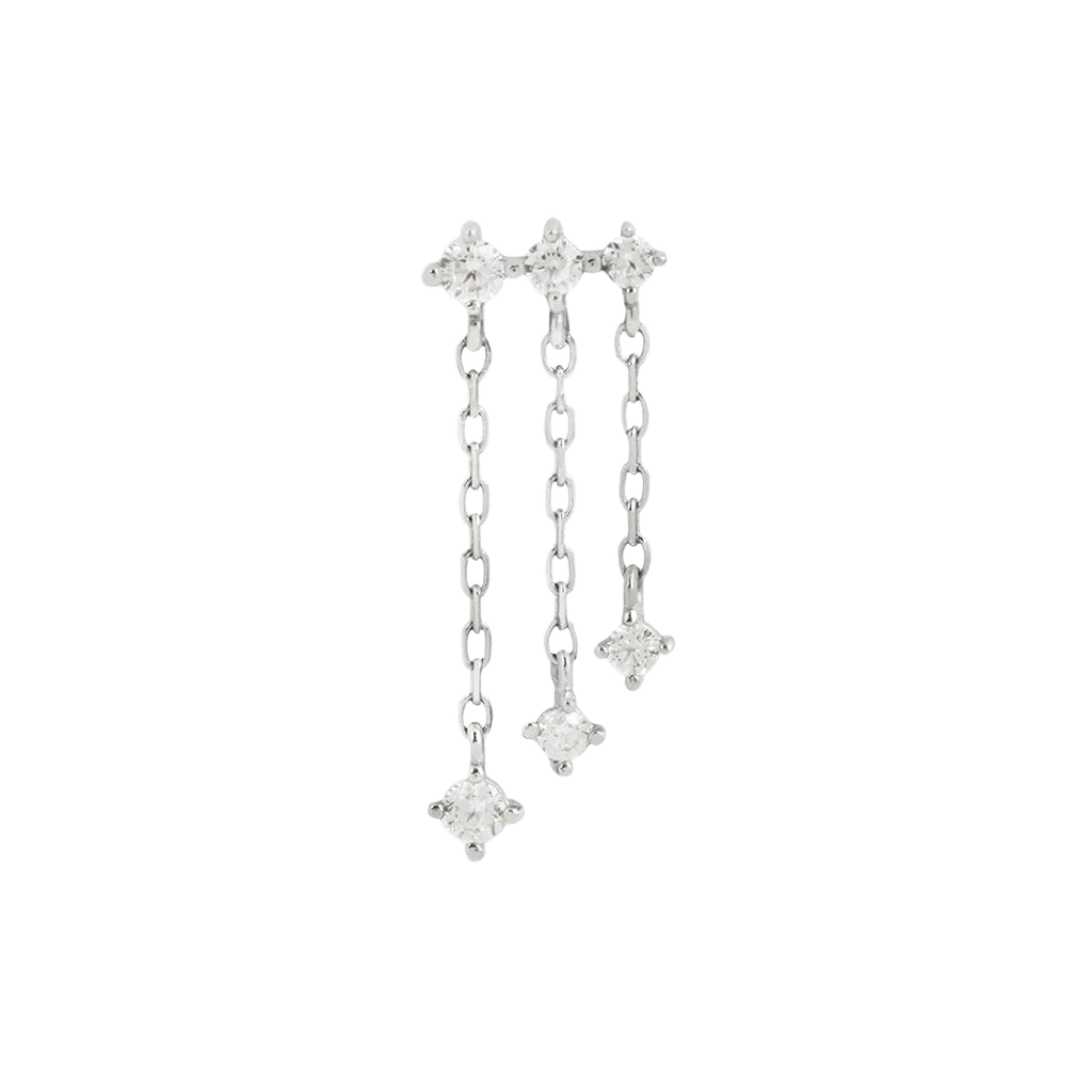 CASCADE - CZ - GOLD THREADLESS END piercing-zone.com