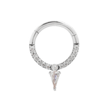 DOWN LIKE THAT - CZ - SOLID 14KT GOLD CLICKER piercing-zone.com