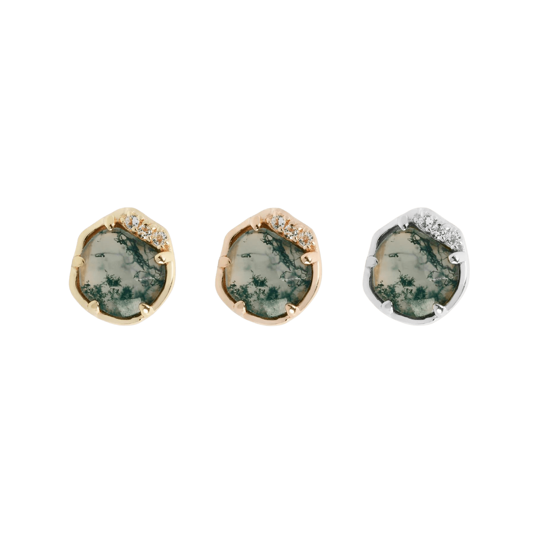 VISION - MOSS AGATE - THREADLESS END piercing-zone.com