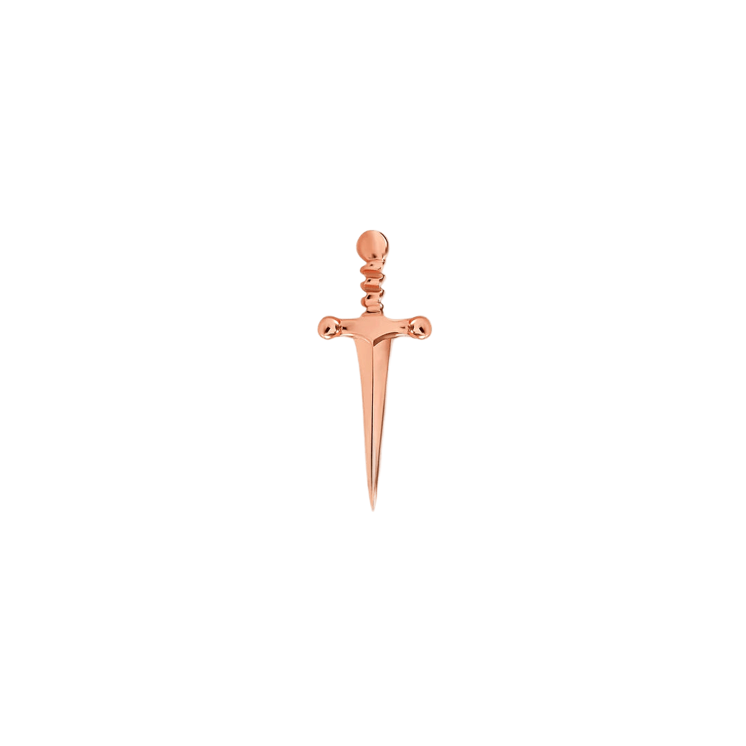 Dagger – 14K Gold Threadless & Threaded End - piercing - zone.com