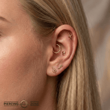 Dagger – 14K Gold Threadless/Threaded End - piercing - zone.com