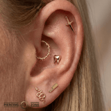 Dagger – 14K Gold Threadless/Threaded End - piercing - zone.com