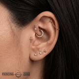 Dagger Pin - 14K Gold Dagger Threadless End - piercing - zone.com