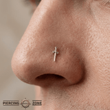 Dagger Pin - 14K Gold Dagger Threadless End - piercing - zone.com