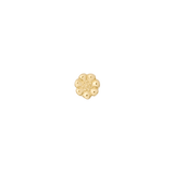 Daisy Pin - 14K Gold Floral Threadless End - piercing - zone.com