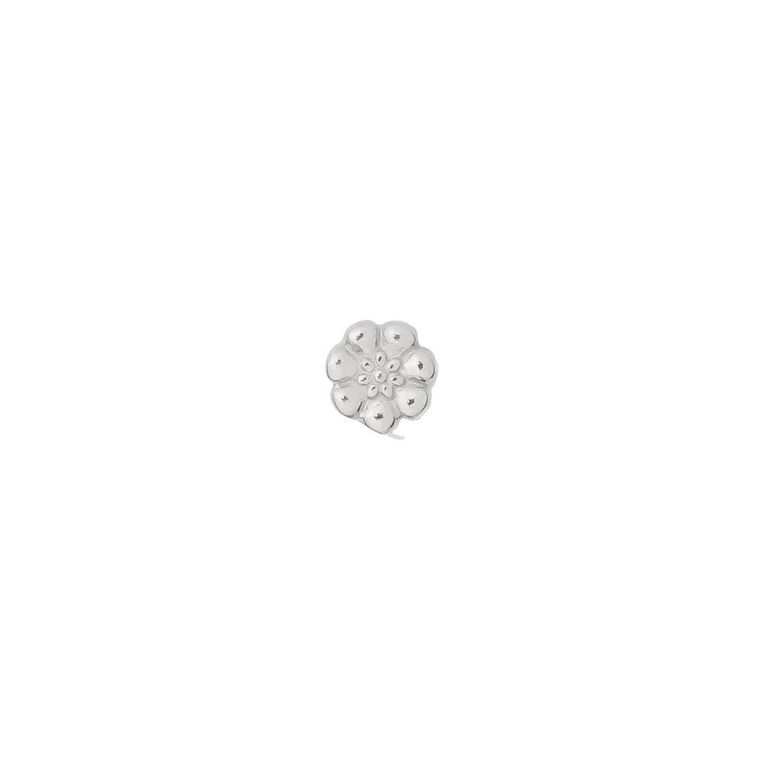 Daisy Pin - 14K Gold Floral Threadless End - piercing - zone.com